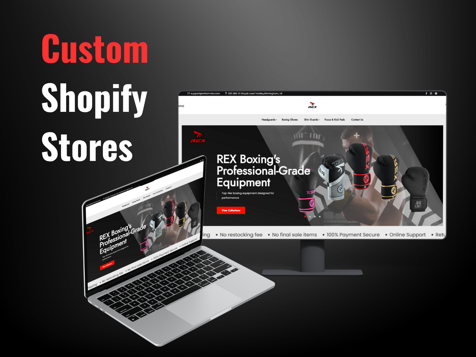 Whizzmoto - Custom Shopify E-commerce Store for Motorcycle Gear